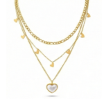 Layered Heart Charm Necklace