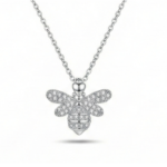 Bee Pavé Pendant Necklace