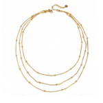 Triple Layer Beaded Chain Necklace
