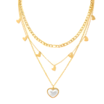 Layered Heart Charm Necklace