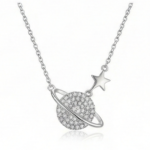 Planet Ring Pendant Necklace