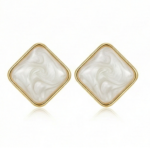 Square Mother-of-Pearl Stud Earrings