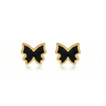 Black Butterfly Stud Earrings