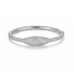 Pavé Oval Center Bangle Bracelet