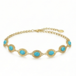 Turquoise Disc Belt Chain
