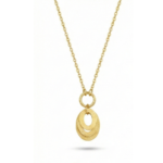 Double Oval Drop Pendant Necklace