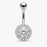 Halo Crystal Belly Piercing